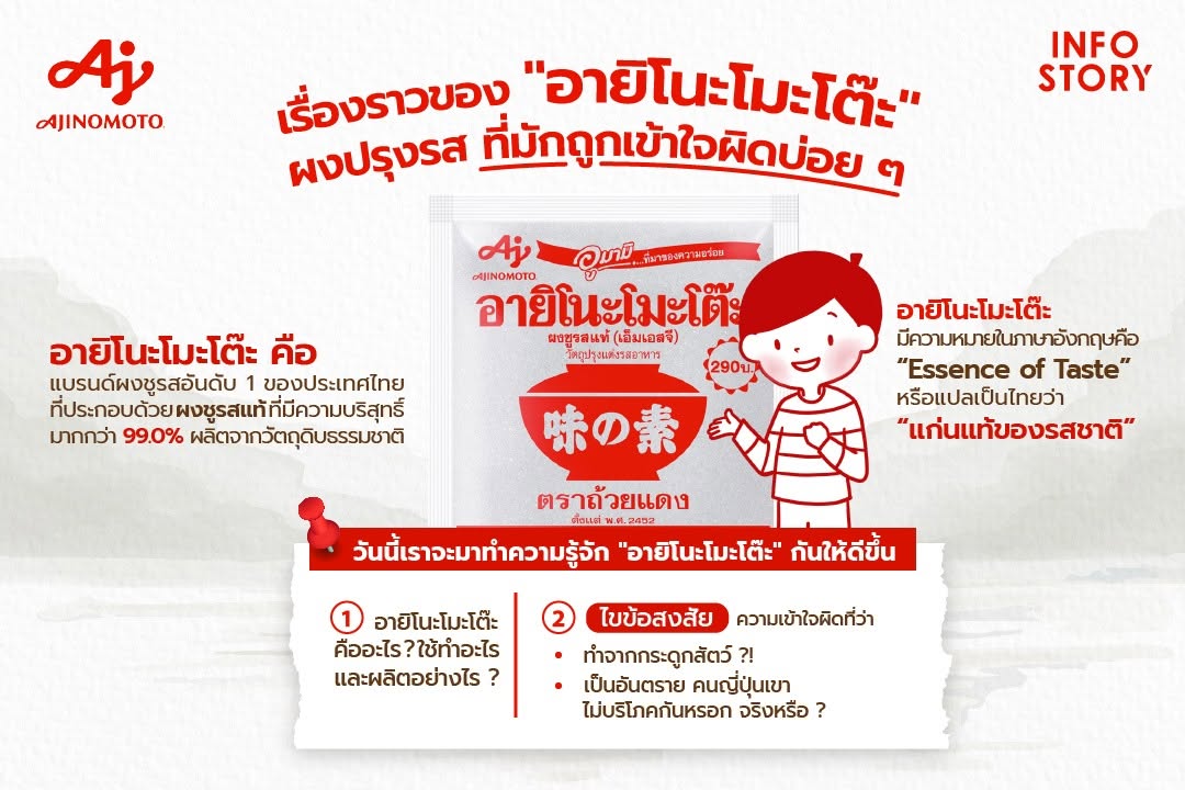 เรื่องราวของ "อายิโนะโมะโต๊ะ" ผงปรุงรส ที่มักถูกเข้าใจผิดบ่อย ๆ